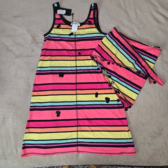Sonya Rykiel striped girls multi color dress size 10 and OS bandana set - Picture 1 of 13